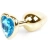Boss Jewellery Gold Heart Plug Light Blue - Анальная пробка с кристаллом, 7х2,7 см (голубой) Boss Jewellery Gold Heart Plug Light Blue - Анальная пробка с кристаллом, 7х2,7 см (голубой)