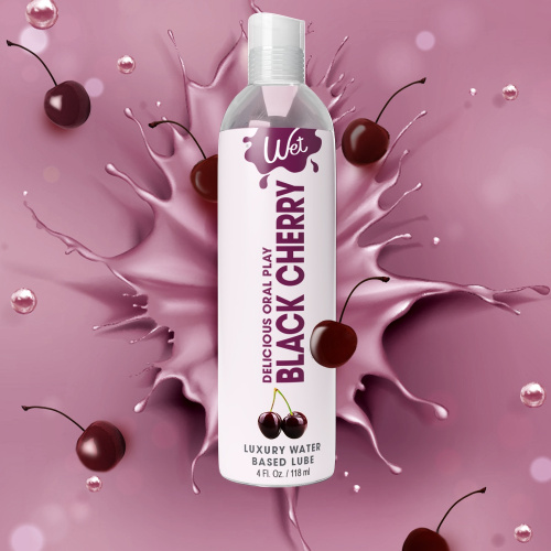 Оральная смазка со вкусом черешни Wet Black Cherry, 30 мл