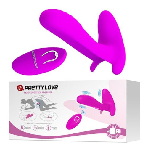 Pretty Love Remote Control Massager Purple - Вибратор, 10х2,2 см (фиолетовый)