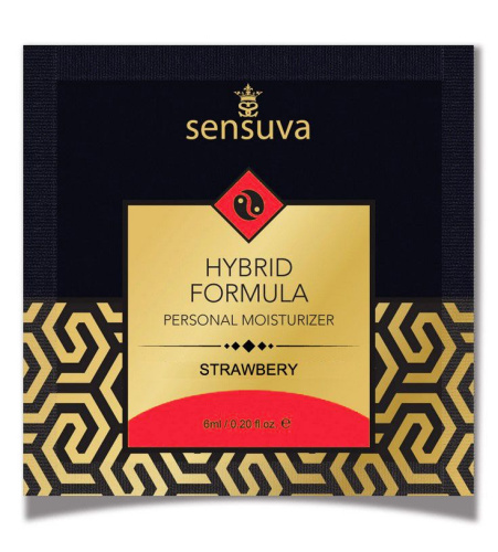 Sensuva - Hybrid Formula Strawberry - Пробник лубриканта на гібридній основі, 6 мл (полуниця) - купити в Києві, Україні
