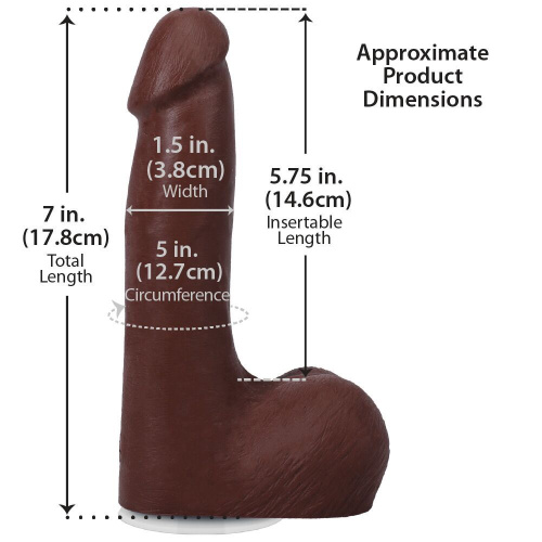Фалоімітатор Doc Johnson The Realistic Cock ULTRASKYN 7 Inch with Balls, 17,8 см - купити в Україні | Секс шоп SEX-SHOP.ua