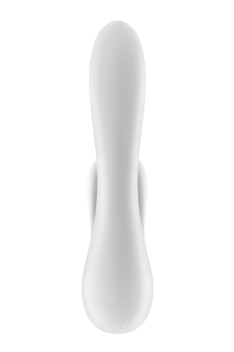 Satisfyer Double Flex - Вибратор-кролик с тремя моторчиками, 20.1х4.6 см (белый)