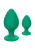 CalExotics Cheeky Buttplug Green - Набор анальных пробок, 9х5 см, 5х3,25 см. CalExotics Cheeky Buttplug Green - Набор анальных пробок, 9х5 см, 5х3,25 см.
