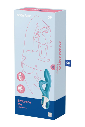 Satisfyer Embrace me - Вибратор кролик, 21.2х4.6 (бирюзовый)