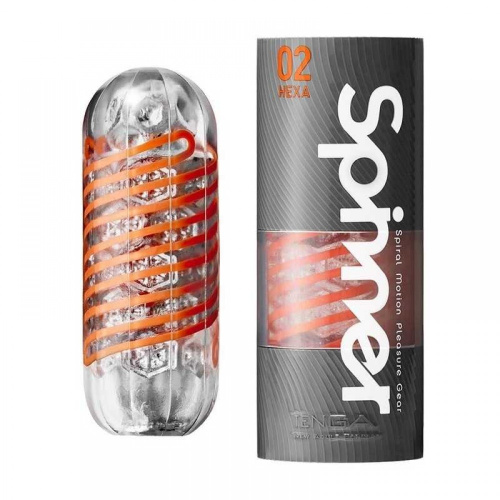 Tenga Spinner Masturbator Hexa - спіральний мастурбатор, 13х4. 5 см (прозорий) - купити в Києві, Україні