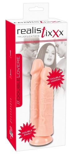 Двойной фаллоимитатор Realistixxx Double Lover, 26 см 