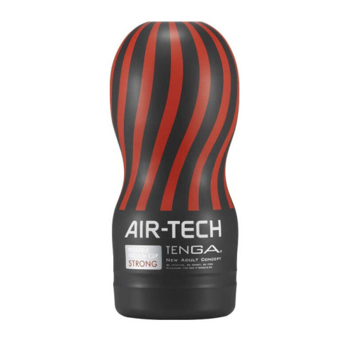 Tenga Air-Tech Strong, мастурбатор с  аэростимуляцией и всасывающим эффектом, 15.5х6.9 (чёрный)