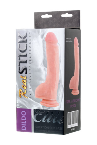 Toyfa RealStick Elite Dildo - Фаллоимитатор, 24 см (телесный)