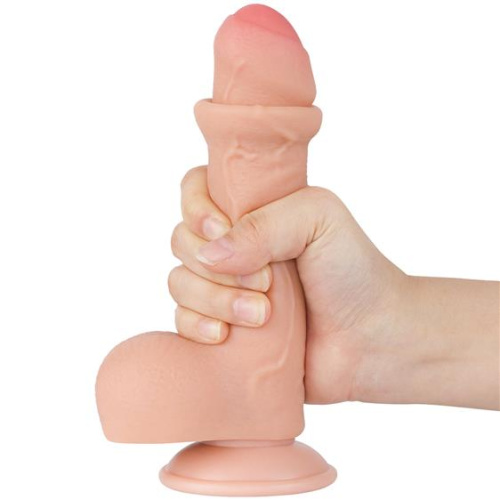 Реалистичный фаллоимитатор LoveToy Sliding-Skin Dual Layer Dong 7" , 18,3 см
