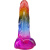 Фаллоимитатор Doc Johnson Crystal Jellies Rainbow 9.5 Inch, 24,1 см