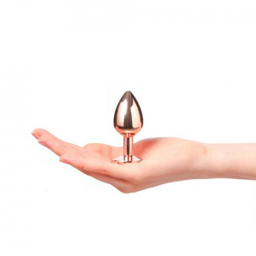 Dorcel Diamond Plug S маленька металева анальна пробка із кристалом, 7.1х2.7 см (чорний) - купити в Києві, Україні