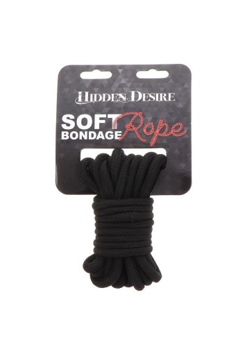 Hidden Desire Bondage Rope 5 meter - веревка для связывания, 5 м (черная)