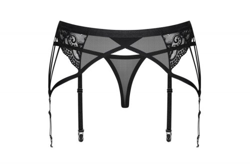 Obsessive 854-GAR-1 - Соблазнительный пояс со стрингами, L/XL (чёрный)