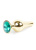 Boss Jewellery Gold Butt Plug Green - Анальна пробка з кристалом, 9,5х3 см (зеленый) Boss Jewellery Gold Butt Plug Green - Анальна пробка з кристалом, 9,5х3 см (зеленый)