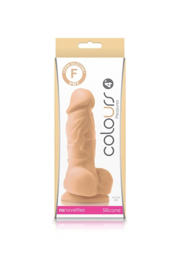 NS Novelties Colours Pleasures 4 - Фаллоимитатор на присоске, 9.7х3.5 см. (телесный)
