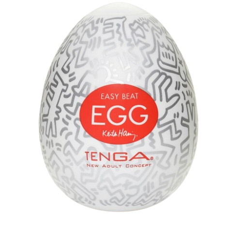 Tenga Keith Haring Party Egg - Мастурбатор-яйце, 5х4. 5 см (білий) - купити в Києві, Україні