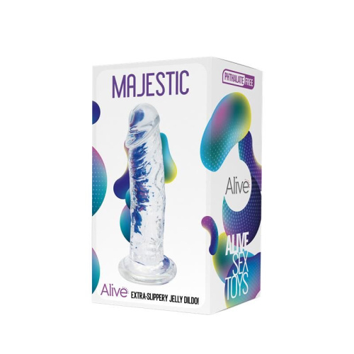 Реалістичний фалоімітатор Alive Jelly Dildo Majestic, 14.7 см - купити в Києві, Україні