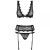 Obsessive Emperita set - комплект эротического белья с поясом для чулок, L/XL (чёрный) Obsessive Emperita set - комплект эротического белья с поясом для чулок, L/XL (чёрный)