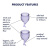 Satisfyer Feel Secure - набор менструальных чаш, 15 мл и 20 мл (фиолетовый)