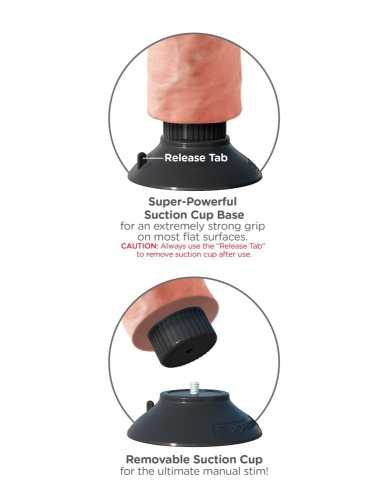 Pipedream Vibrating King Cock 9 with Balls - Вибратор, 20.7х5.7 см