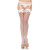 Leg Avenue Sheer Lace Top Thigh Highs - чулочки с кружевом и бантиком (белый) Leg Avenue Sheer Lace Top Thigh Highs - чулочки с кружевом и бантиком (белый)
