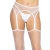 Leg Avenue - Net stockings with garter belt - Панчохи з поясом, O/S (білий) - купити в Києві, Україні