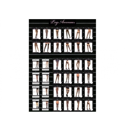 Leg Avenue Stockings Rhinestone backseam - Панчохи зі швом та стразами, OS - купити в Києві, Україні