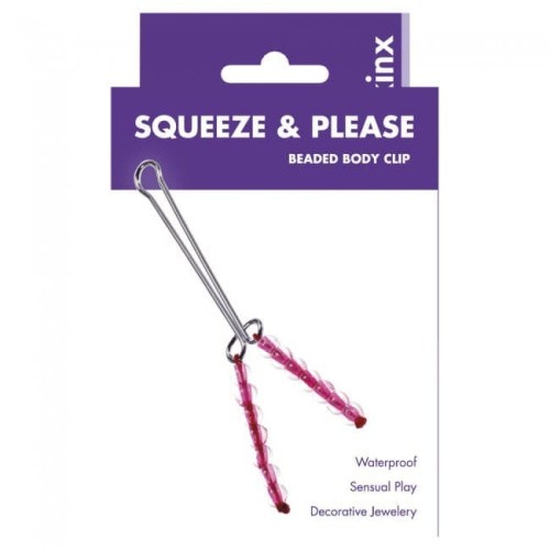 Squeeze n Please Beaded Clit Clip - Зажим для клитора