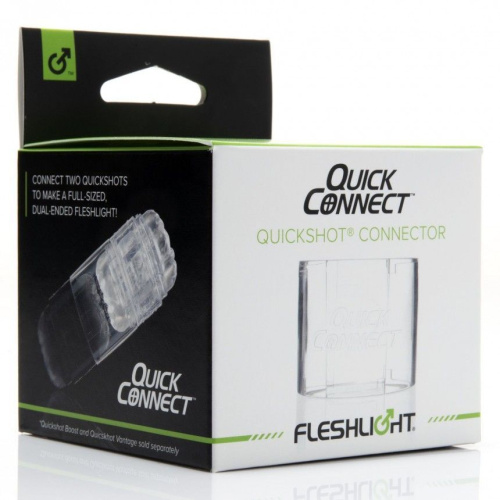 Fleshlight Quickshot Quick Connect - Адаптер для з'єднання двох Квікшотів в одну іграшку - купити в Києві, Україні