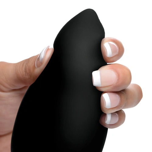 Ass Thumpers Smooth Vibrating Anal Plug – анальна вібропробка з пультом дистанційного керування, 13х4.3 см (чорний) - купити в Києві, Україні