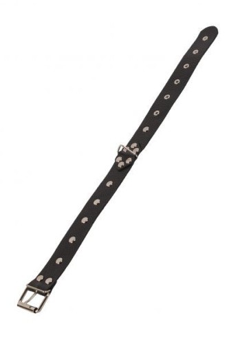 sLash Leather Restraints Collar - узкий кожаный ошейник, 46 см (чёрный)