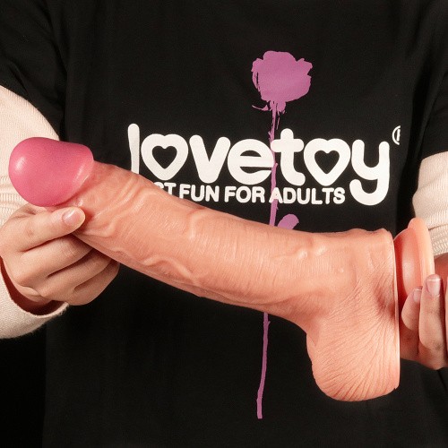 10" Dual Layer Platinum Silicone Cock - Фаллоимитатор, 25 см (телесный)