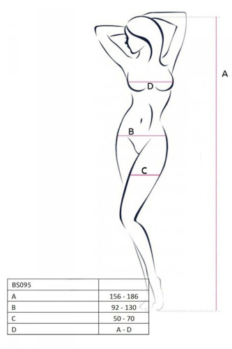 Бодистокинг с множеством бретелей Passion BS095, One Size