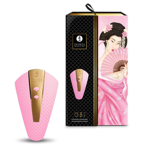 Shunga Obi Intimate Massager - вибратор для клитора, 11.5х7 см (светло-розовый)