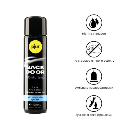 Pjur Backdoor Comfort Glide - концентрированный анальный лубрикант на водной основе, 100 мл