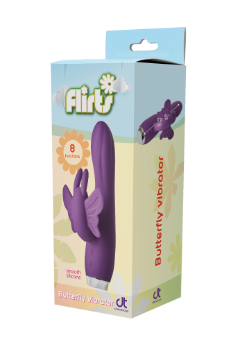 Dream Toys Flirts Butterfly - Вибратор-кролик, 17 см (фиолетовый)