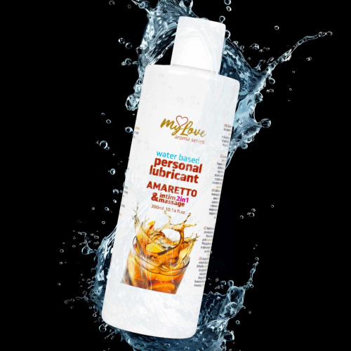 2в1 лубрикант и массажный гель - MyLove Aroma Series Intim&Massage Amaretto, 300 мл