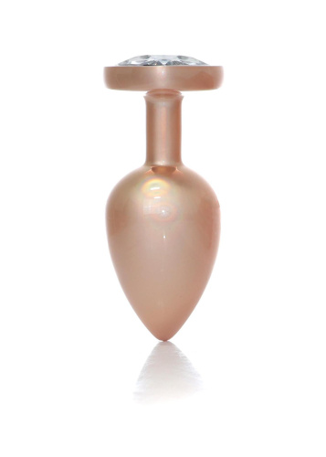 Металлическая анальная пробка B-Series Jewellery Pearl Gold Plug - размер L