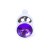 Boss Jewellery Silver Butt Plug Purple - Анальная пробка с кристаллом, 9,3х3 см (фиолетовый)