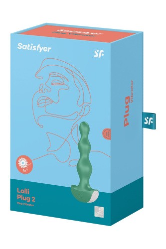 Satisfyer Lolli Plug 2-анальна пробка 14х3 см, (зелена) - купити в Києві, Україні