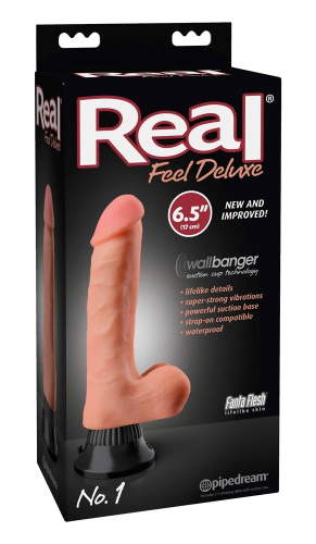 Pipedream Real Feel Deluxe №1 - Вибратор, 14х4.5 см