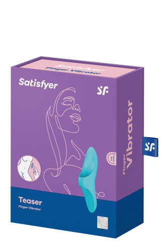 Satisfyer Teaser Light Blue - Вібратор на палець, 12х3.5 см (блакитний) - купити в Києві, Україні