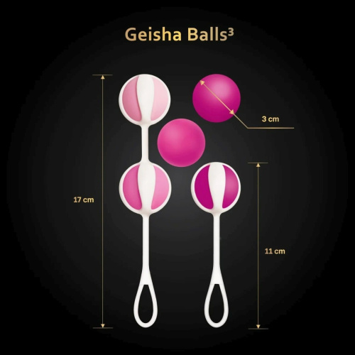 Gvibe Geisha Balls 3 - Шарики для тренировки интимных мышц, 3 см (розовый)
