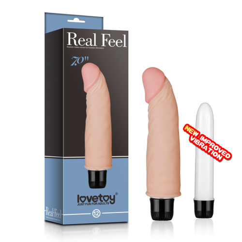 LoveToy Real Feel Vibrator 12 Flesh - Реалистичный вибратор,17 см (телесный)