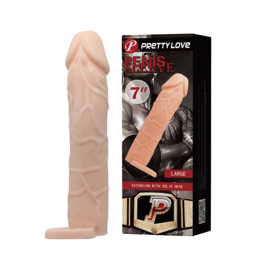 Удлиняющая насадка на член Pretty Love Penis Sleeve Flesh 7 "