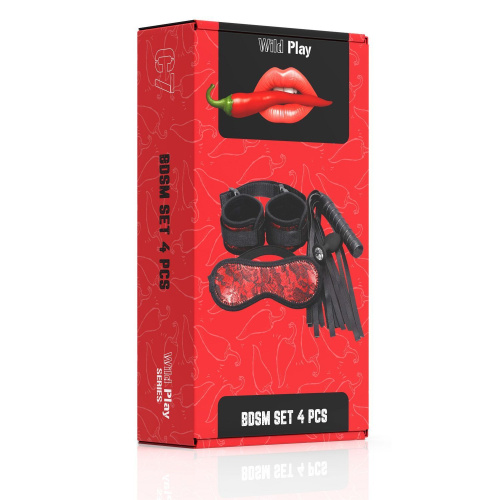Набір БДСМ аксесуарів Erospace Wild Play BDSM Set 4 предмети - купити в Україні | Секс шоп SEX-SHOP.ua