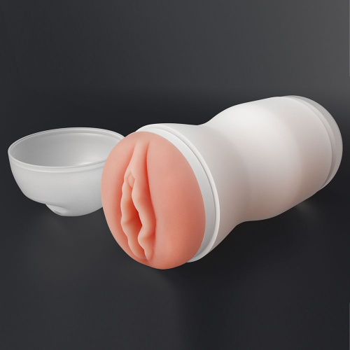 LoveToy Sex A Can Vagina Stamina Tunnel - мастурбатор для тренування витривалості, 16х6.5 см (тілесний) - купити в Києві, Україні