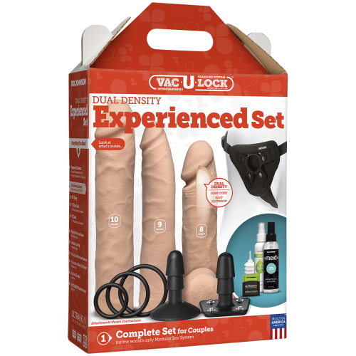 Doc Johnson Vac-U-Lock Dual Density Experienced Set - Набор для страпона