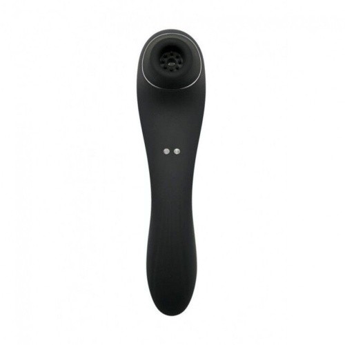 Wooomy Smoooch Clitoral Suction & Vibration - Вакуумный стимулятор с вибрацией, 18.6х4.5 см (чёрный)
