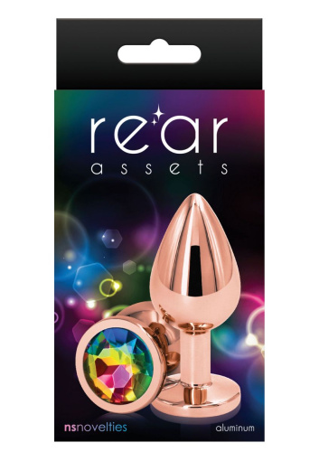 Ns Novelties - Rear Assets Rose Gold M - Анальная пробка, 8х3,4 см